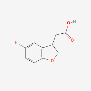 molecular formula C10H9FO3 B12285634 5-Fluoro-2,3-dihydrobenzofuran-3-acetic Acid 