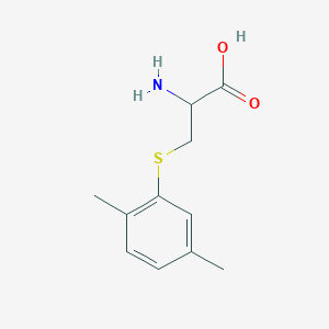 molecular formula C11H15NO2S B12285723 2-Amino-3-(2,5-dimethylphenyl)sulfanylpropanoic acid 