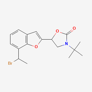 5-[7-(1-Bromoethyl)-1-benzofuran-2-yl]-3-tert-butyl-1,3-oxazolidin-2-one