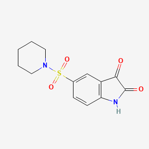 molecular formula C13H14N2O4S B1228577 5-(piperidin-1-ylsulfonyl)-1H-indole-2,3-dione CAS No. 329905-79-5