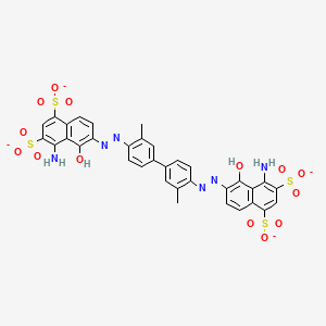 molecular formula C34H24N6O14S4-4 B1228578 Azovan Blue 