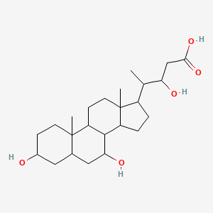 4-(3,7-dihydroxy-10,13-dimethyl-2,3,4,5,6,7,8,9,11,12,14,15,16,17-tetradecahydro-1H-cyclopenta[a]phenanthren-17-yl)-3-hydroxypentanoic acid