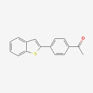 molecular formula C16H12OS B12285792 Ethanone, 1-(4-benzo[b]thien-2-ylphenyl)- 