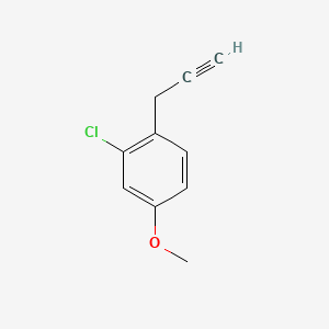 molecular formula C10H9ClO B12285799 2-Chloro-4-methoxy-1-(prop-2-yn-1-yl)benzene 