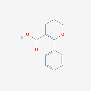 molecular formula C12H12O3 B12285802 6-phenyl-3,4-dihydro-2H-pyran-5-carboxylic acid 