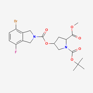 1-O-tert-butyl 2-O-methyl 4-(4-bromo-7-fluoro-1,3-dihydroisoindole-2-carbonyl)oxypyrrolidine-1,2-dicarboxylate