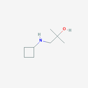 molecular formula C8H17NO B12285817 1-(Cyclobutylamino)-2-methylpropan-2-ol 