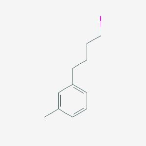 molecular formula C11H15I B12285826 1-(4-Iodobutyl)-3-methylbenzene 