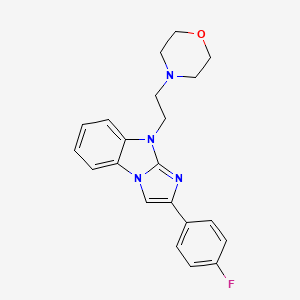 molecular formula C21H21FN4O B1228583 4-[2-[2-(4-Fluorophenyl)imidazo[1,2-a]benzimidazol-4-yl]ethyl]morpholine 