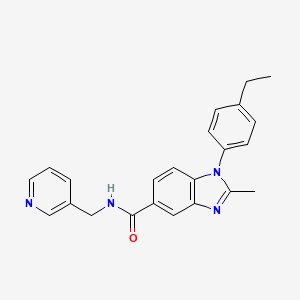 molecular formula C23H22N4O B1228584 1-(4-ethylphenyl)-2-methyl-N-(3-pyridinylmethyl)-5-benzimidazolecarboxamide 