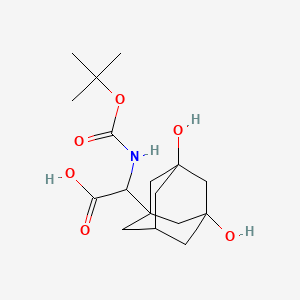 molecular formula C17H27NO6 B12285849 Boc-3,5-dihydroxy-1-adamantyl-L-glycine 