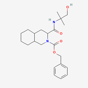 benzyl 3-[(1-hydroxy-2-methylpropan-2-yl)carbamoyl]-3,4,4a,5,6,7,8,8a-octahydro-1H-isoquinoline-2-carboxylate