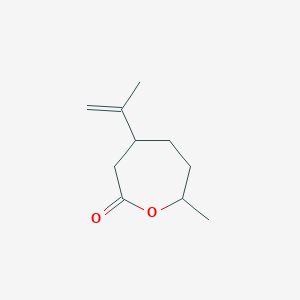 molecular formula C10H16O2 B1228590 4-异丙烯基-7-甲基氧杂环庚-2-酮 CAS No. 99181-17-6