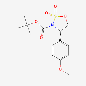 molecular formula C14H19NO6S B12285905 (S)-3-Boc-4-(4-methoxyphenyl)-1,2,3-oxathiazolidine 2,2-dioxide 