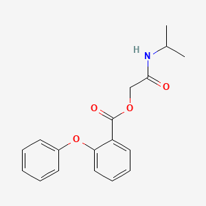 molecular formula C18H19NO4 B1228591 2-苯氧基苯甲酸[2-氧代-2-(丙-2-基氨基)乙基]酯 