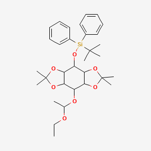 molecular formula C32H46O7Si B12285971 3-O-[(tert-Butyldiphenylsilyl]-6-O-(D,L-1-Ethoxyethyl)-1,2 