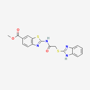 methyl 2-{[(1H-benzimidazol-2-ylsulfanyl)acetyl]amino}-1,3-benzothiazole-6-carboxylate