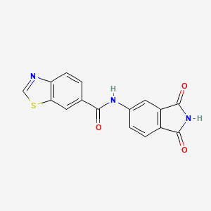 molecular formula C16H9N3O3S B1228601 N-(1,3-二氧代-5-异吲哚基)-1,3-苯并噻唑-6-甲酰胺 