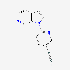 molecular formula C14H9N3 B12286012 1-(5-Ethynylpyridin-2-YL)-1H-pyrrolo[2,3-C]pyridine 