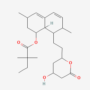 molecular formula C25H38O5 B1228602 (1S,3R,7S,8S,8aR)-8-{2-[(2R,4R)-4-hydroxy-6-oxooxan-2-yl]ethyl}-3,7-dimethyl-1,2,3,7,8,8a-hexahydronaphthalen-1-yl 2,2-dimethylbutanoate 