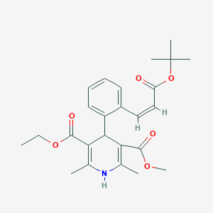 3-ethyl 5-methyl 4-{2-[(1E)-3-(tert-butoxy)-3-oxoprop-1-en-1-yl]phenyl}-2,6-dimethyl-1,4-dihydropyridine-3,5-dicarboxylate