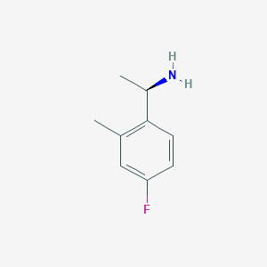 molecular formula C9H12FN B12286033 (1R)-1-(4-Fluoro-2-methylphenyl)ethylamine 