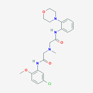 molecular formula C22H27ClN4O4 B1228604 2-[[2-(5-氯-2-甲氧基苯胺基)-2-氧代乙基]-甲基氨基]-N-[2-(4-吗啉基)苯基]乙酰胺 