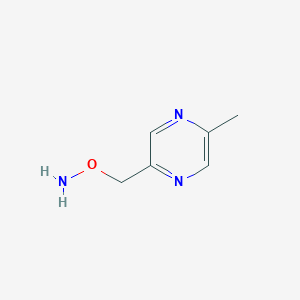 molecular formula C6H9N3O B12286105 Hydroxylamine,O-[(5-methyl-2-pyrazinyl)methyl]- 