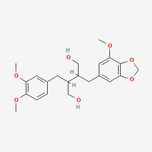 2-[(3,4-Dimethoxyphenyl)methyl]-3-[(7-methoxy-1,3-benzodioxol-5-yl)methyl]butane-1,4-diol