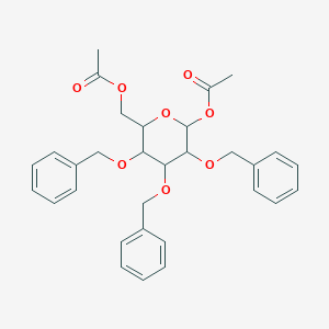 molecular formula C31H34O8 B12286128 1,6-DI-O-Acetyl-2,3,4-tri-O-benzyl-beta-D-glucopyranose 