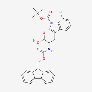 3-[7-chloro-1-[(2-methylpropan-2-yl)oxycarbonyl]indol-3-yl]-2-(9H-fluoren-9-ylmethoxycarbonylamino)propanoic acid