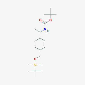 tert-butyl N-[1-[4-[[tert-butyl(dimethyl)silyl]oxymethyl]cyclohexyl]ethyl]carbamate