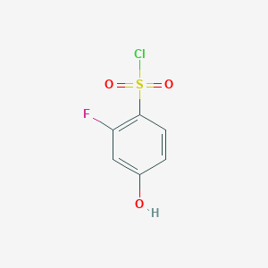 molecular formula C6H4ClFO3S B12286217 2-Fluoro-4-hydroxybenzene-1-sulfonyl chloride 