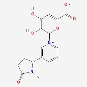 3,4-dihydroxy-2-[3-(1-methyl-5-oxopyrrolidin-2-yl)pyridin-1-ium-1-yl]-3,4-dihydro-2H-pyran-6-carboxylate