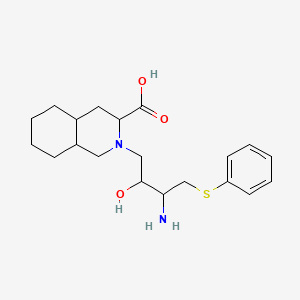 2-(3-amino-2-hydroxy-4-phenylsulfanylbutyl)-3,4,4a,5,6,7,8,8a-octahydro-1H-isoquinoline-3-carboxylic acid