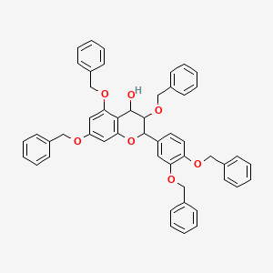 2-[3,4-bis(phenylmethoxy)phenyl]-3,5,7-tris(phenylmethoxy)-3,4-dihydro-2H-chromen-4-ol