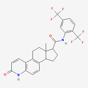 N-[2,5-bis(trifluoromethyl)phenyl]-11a-methyl-7-oxo-2,3,3a,6,10,11-hexahydro-1H-indeno[5,4-f]quinoline-1-carboxamide