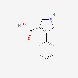 molecular formula C11H11NO2 B12286261 4-Phenyl-2,5-dihydro-1H-pyrrole-3-carboxylic acid 