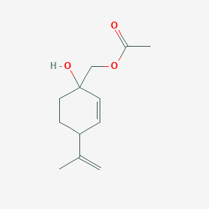 molecular formula C12H18O3 B12286277 (4R)-1-Hydroxy-4-(1-methylethenyl)-2-cyclohexene-1-methanol 1-Acetate 