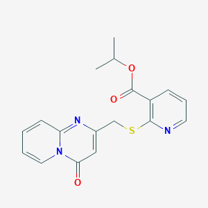 2-[(4-Oxo-2-pyrido[1,2-a]pyrimidinyl)methylthio]-3-pyridinecarboxylic acid propan-2-yl ester
