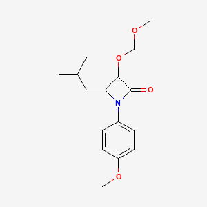 molecular formula C16H23NO4 B12286280 3-(Methoxymethoxy)-1-(4-methoxyphenyl)-4-(2-methylpropyl)azetidin-2-one 