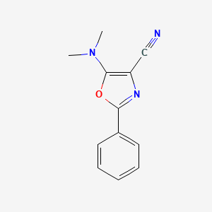 molecular formula C12H11N3O B1228630 5-(二甲氨基)-2-苯基-1,3-恶唑-4-腈 