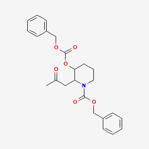 Benzyl 2-(2-oxopropyl)-3-phenylmethoxycarbonyloxypiperidine-1-carboxylate