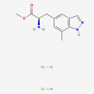 molecular formula C12H17Cl2N3O2 B12286336 (R)-Methyl 2-amino-3-(7-methyl-1H-indazol-5-yl)propanoate dihydrochloride 