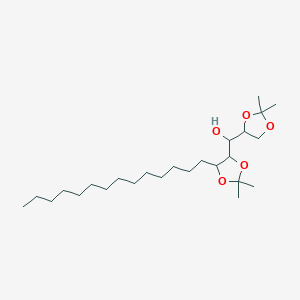 molecular formula C25H48O5 B12286342 (2,2-Dimethyl-1,3-dioxolan-4-yl)-(2,2-dimethyl-5-tetradecyl-1,3-dioxolan-4-yl)methanol 