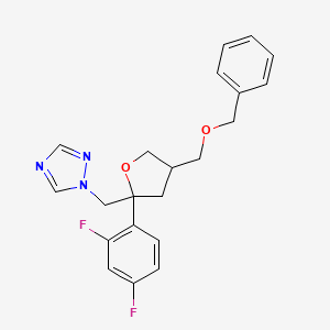 molecular formula C21H21F2N3O2 B12286347 1-[[2-(2,4-Difluorophenyl)-4-(phenylmethoxymethyl)oxolan-2-yl]methyl]-1,2,4-triazole 