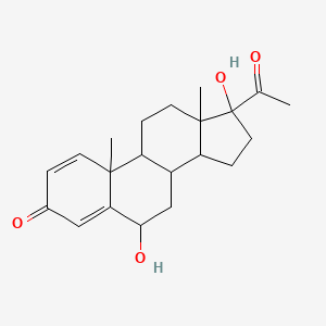 17-acetyl-6,17-dihydroxy-10,13-dimethyl-7,8,9,11,12,14,15,16-octahydro-6H-cyclopenta[a]phenanthren-3-one