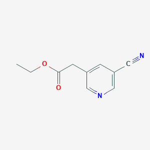 molecular formula C10H10N2O2 B12286377 Ethyl 5-Cyanopyridine-3-acetate 