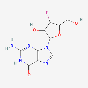 molecular formula C10H12FN5O4 B12286386 3'-Deoxy-3'-fluoro-xyloguanosine 