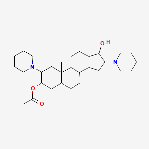 molecular formula C31H52N2O3 B12286389 (2beta,3alpha,5alpha,16beta,17beta)-2,16-Di-(1-piperidinyl)androstane-3,17-diol 3-Acetate 